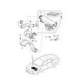 Air Intake Tube Hose Pipe C2D36201 & AW939A673AB Compatible With Jaguar & XJ (X351) & For XJL
